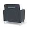 Lesro Siena Wide Guest Chair w/ FrontCasters, BruSteel, RS NightSky Back, MD Farro Seat, RS NightSky Panels SN1201 - alternate 3